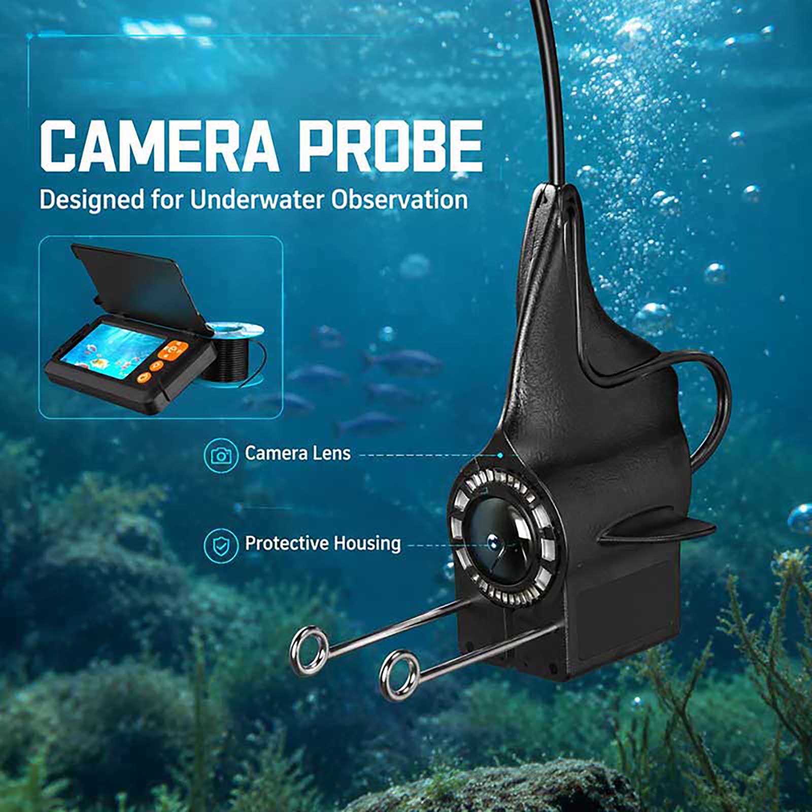1080P HD Fish Finder Underwate - Fishing Boat Depth Finder review and price